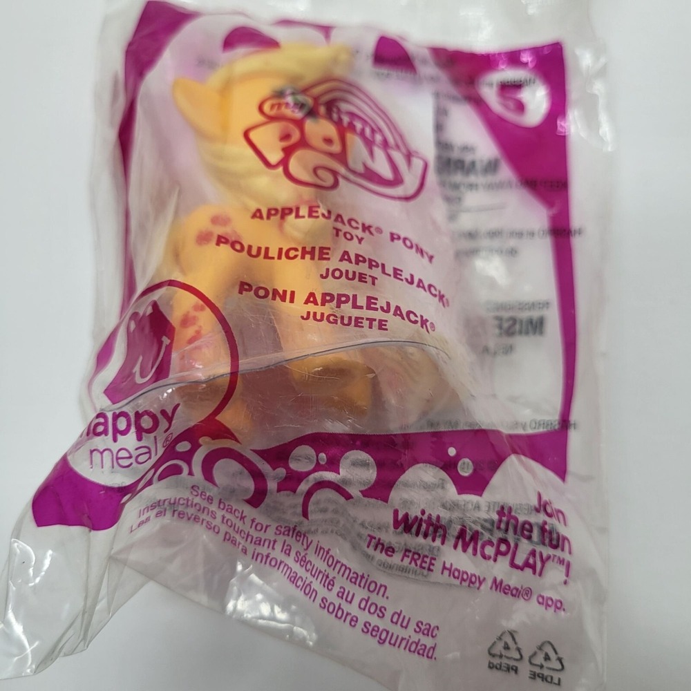 My Little Pony AppleJack #5 McDonald's Happy Meal Toy 2015 NIP Kids Collectible